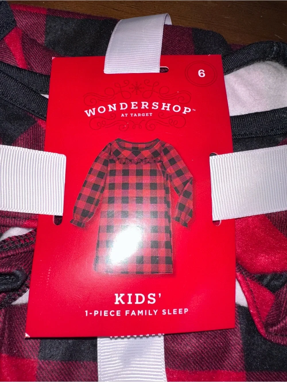 WonderShop Red Buffalo Plaid Kids Pajama gown